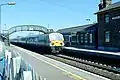 An Enterprise train passing Donabate. This train is going at 90 mph