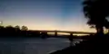 Silverwater Bridge at dusk, in 2018