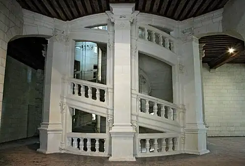 The double-spiral stairway at Chambord