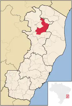 Location in Espírito Santo state