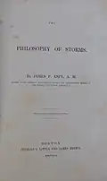 Title page of "The Philosophy of Storms"
