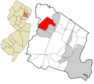 Location in Essex County and the state of New Jersey.