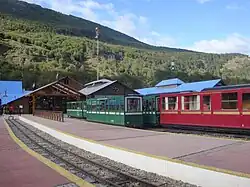 Train at Fin del Mundo station