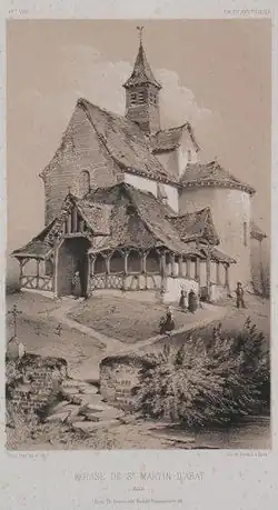 The church in Saint-Martin-d'Abbat