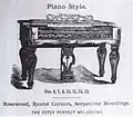 Piano style melodeon (1867)[8]