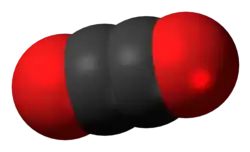 Ball-and-stick model of ethylene dione