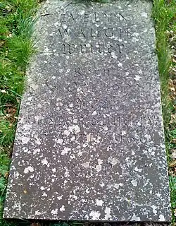 The grave of Evelyn Waugh
