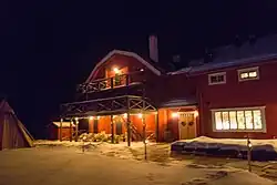 Barn-like building where the Fäviken dining room is located.