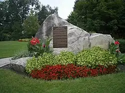 Falco Park monument honoring former Mayor Paul J. Falco