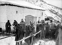 Radomir Putnik carried by bearers