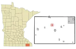 Location of Fountain, Minnesota