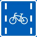 Cycle lane (sign above the line)