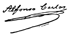 Alfonso Carlos's signature