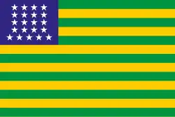 The November 1889 flag of Brazil had a blue canton defaced with 21 white stars.