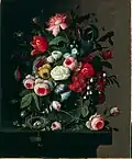 Floral Still Life with Nest of Eggs by Severin Roesen, c. 1851−1852