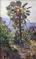 Graves, Abbott Fuller. Flowering Vines on Palm Tree