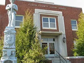 Floyd County Courthouse and Confederate Monument