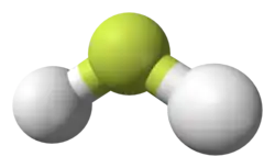 Ball-and-stick model of fluoronium
