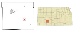 Location within Ford County and Kansas