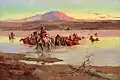 Fording the Horse Herd by Charles Marion Russell, 1900