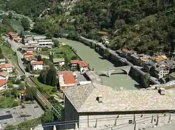 The fort's commanding position dominates this part of the Aosta Valley.