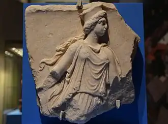 Fragment of a marble relief depicting a Kore, 3rd century BC, from Panticapaeum, Taurica (Crimea), Bosporan Kingdom
