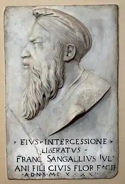 Sangallo's self-portrait relief