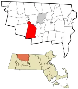 Location in Franklin County in Massachusetts