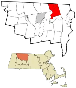 Location in Franklin County in Massachusetts