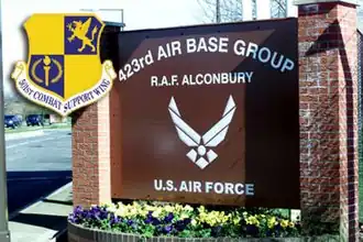 Entrance sign for RAF Alconbury