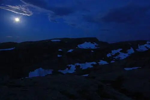 Fullmoon over Kjerag mountain