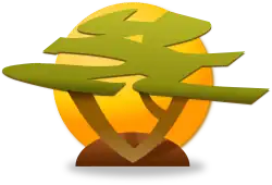 A stylized graphic of a tree