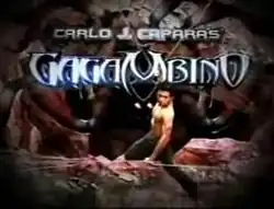 An image of Dennis Trillo and a spider. The series title is displayed on the upper side of the image. The text "Carlo J. Caparas'" is written above the series title.