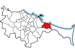 Location of Krakowiec-Górki Zachodnie within Gdańsk