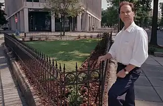 Geary Simon standing in front of the park