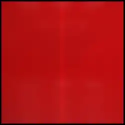 Two blocks of darker red separated by a line of lighter red with a black border