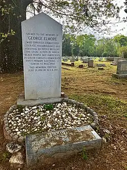 Grave and monument to George Elmore