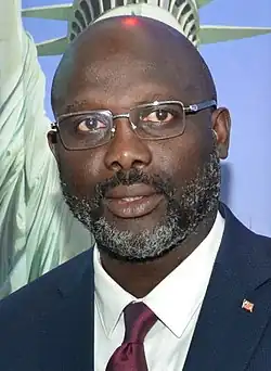 George Weah pictured in 2019