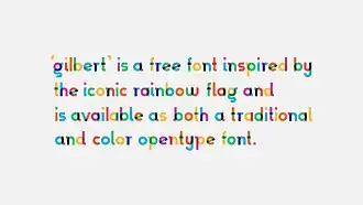 Sample of the Gilbert Color Bold font