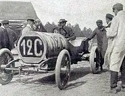 1906 ACF Grand Prix, Elliot Fitch Shepard Junior, American billionaire, starting on Hotchkiss HH.