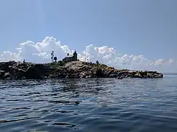 A photo of Granite Island from the water