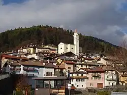 The village dominated by the parish church of San Martino