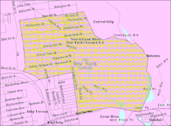 U.S. Census map of North Great River.