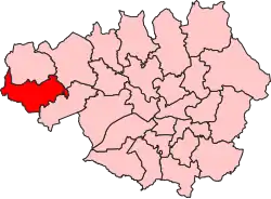 Boundary of Makerfield in Greater Manchester