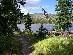 Trail approach to Grebe Lake, 2009