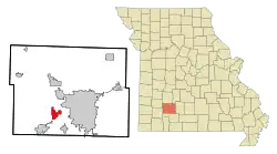 Location of Brookline, Missouri