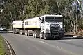 Two steer axled prime mover