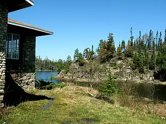 View of the Gunflint Trail Scenic Byway from the lodge