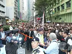 An estimated 22,000 protesters were present during the 2008 march for democracy.