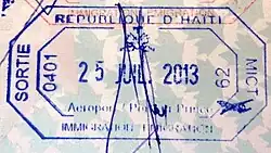Exit stamp